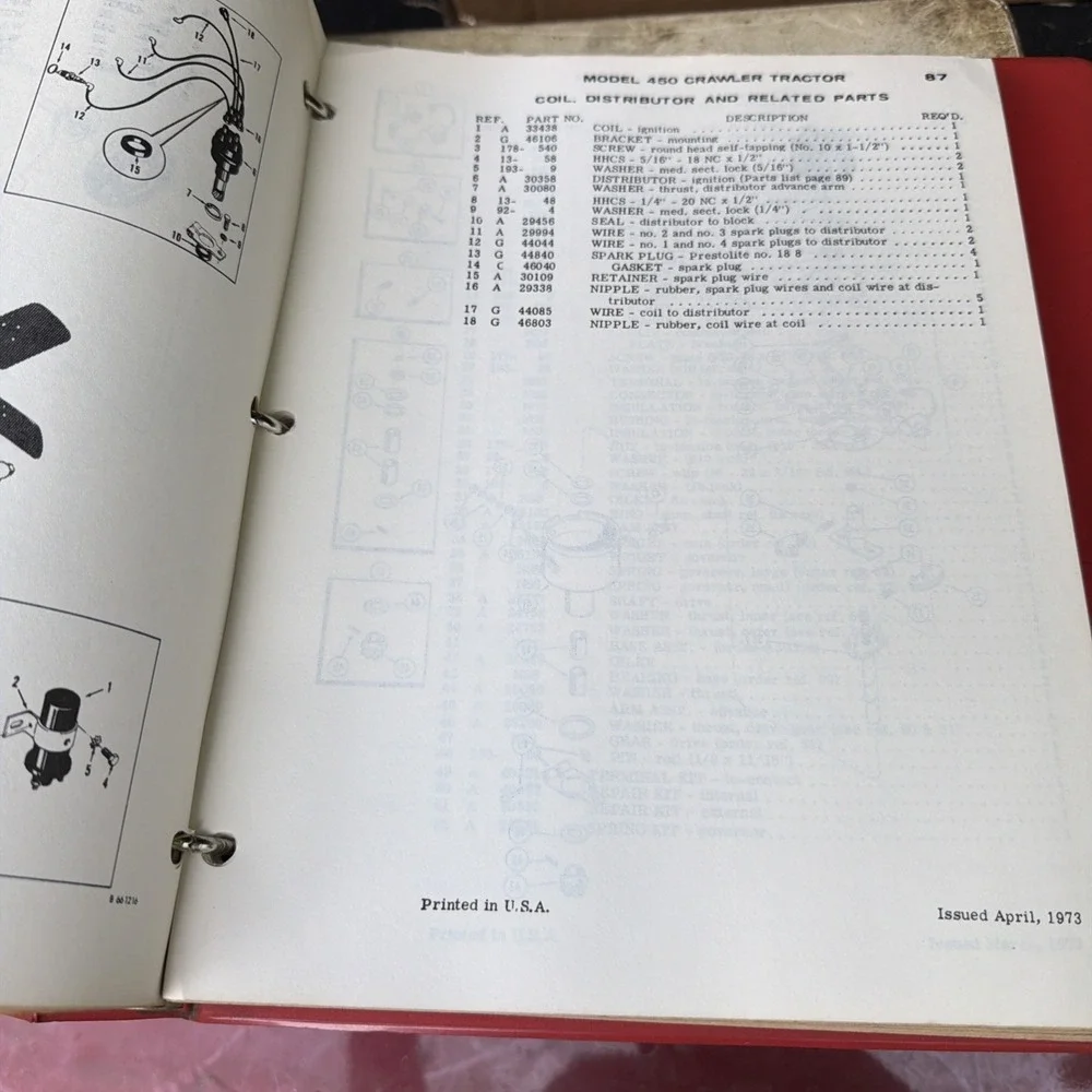Case 450B 455B Crawler Tractor Dozer Bulldozer Loader Parts Catalog Manual A1372